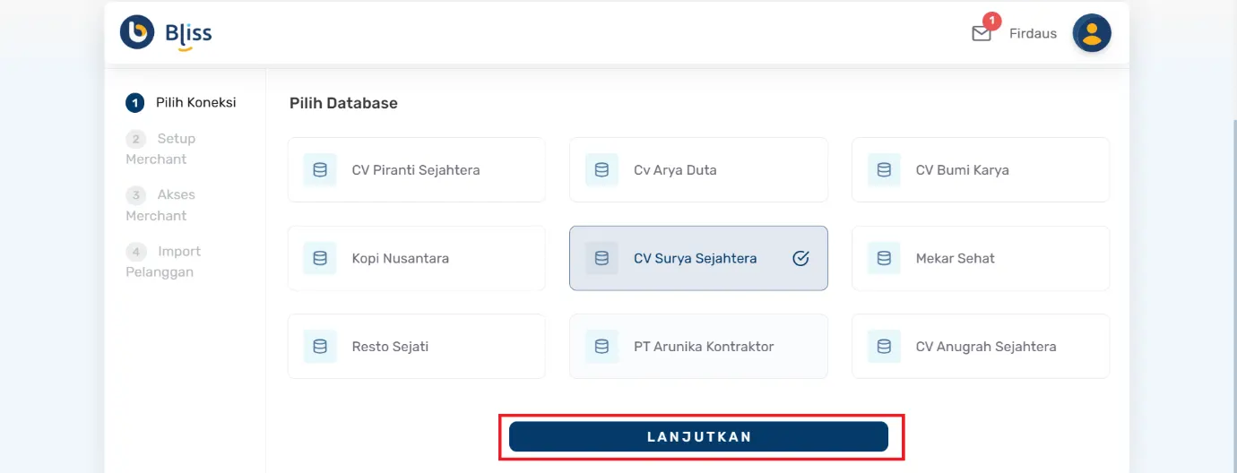 membuat merchant dengan Accurate